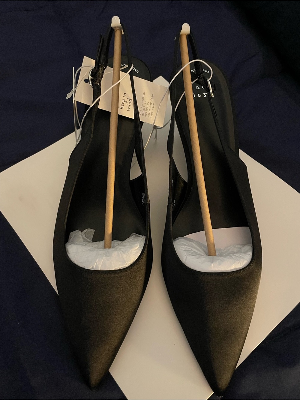 Women’s Black Pointed Slingback Flats